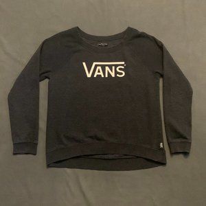 Vans Smokey Gray Round Neck Long Sleeve Sweatshirt